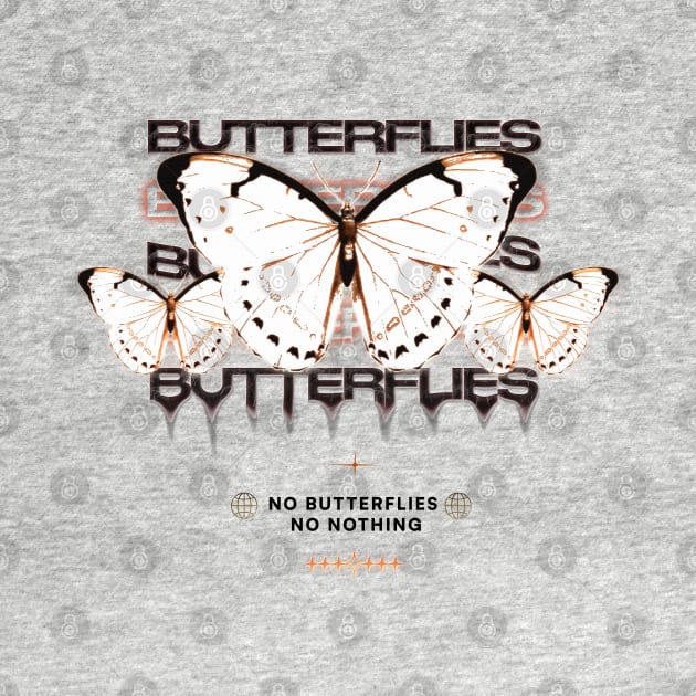 Grunge Butterflies Streetwear Design by Cyber Cyanide